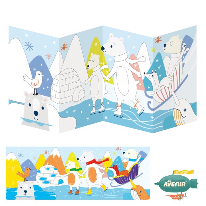 德國 Avenir Kids 艾維尼 - AK-A 畫筆類-絲滑可水洗蠟筆-我的絲滑可水洗蠟筆, 12 色北極熊