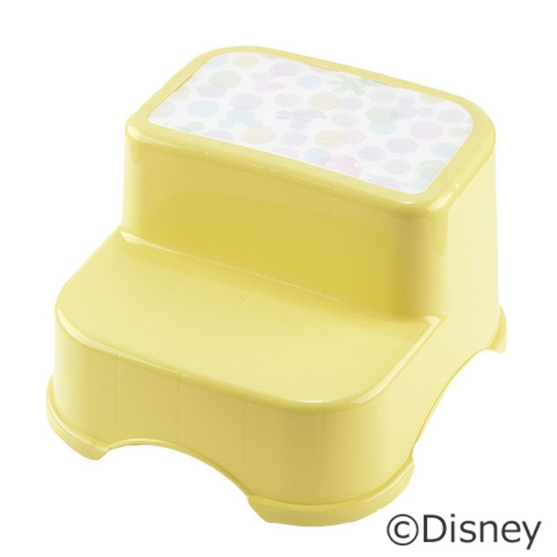 akachan honpo - 兩段階梯腳踏台-迪士尼-黃色