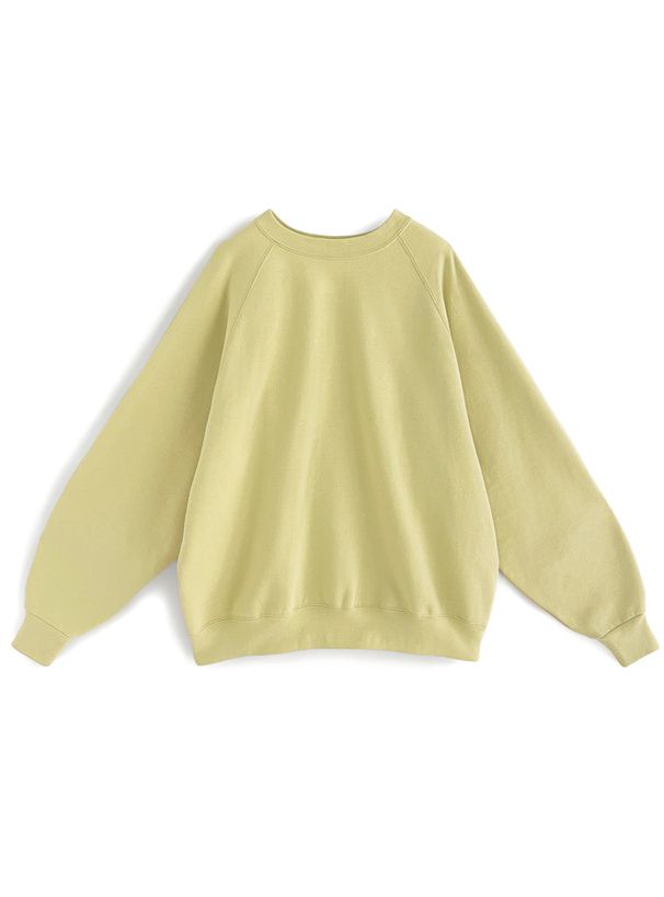 日本 GRL - 圓領內刷毛落肩長袖上衣-薰衣草 (F)