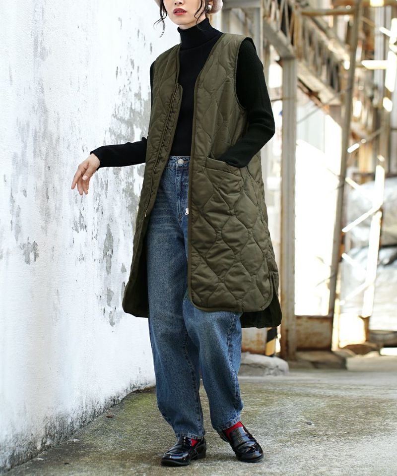 日本 zootie - SunnyHeat 防潑水蓄熱保暖長版背心-黑