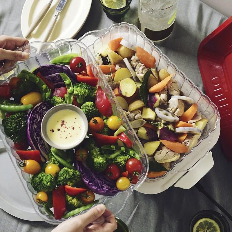 日本 BRUNO - 多功能電烤盤專用配件 雙層料理蒸隔