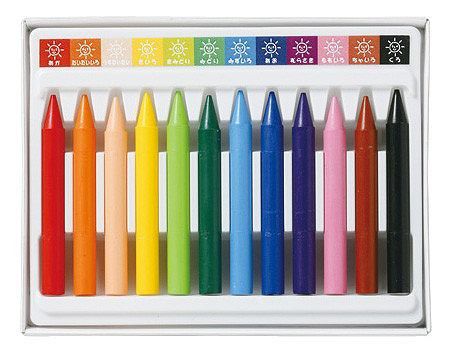 日本文具代購 - SAKURA 日本製不沾手臘筆組-12色