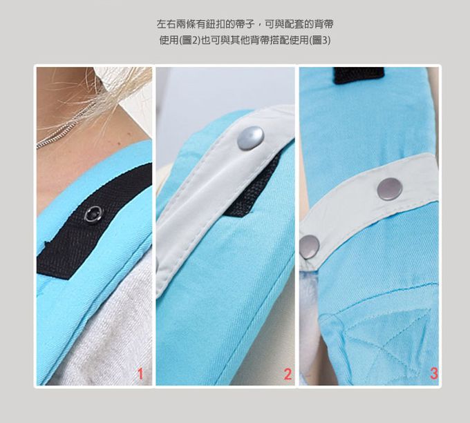 JoyNa - 嬰兒背帶保暖披風-藍色