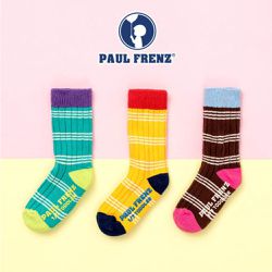 韓國 PAUL FRENZ - (3入組)韓製彈力中長筒襪-TERRA