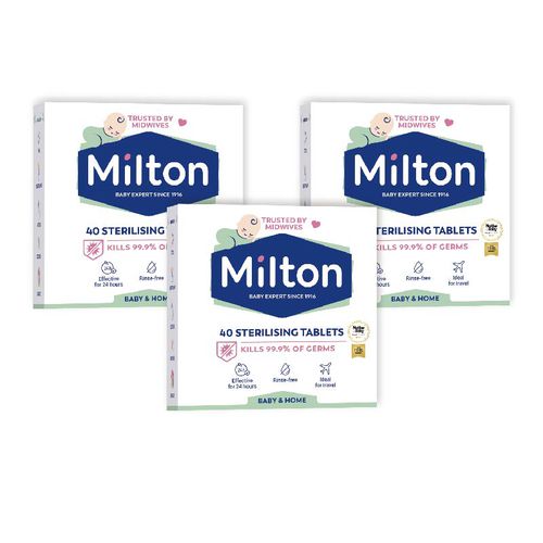 英國米爾頓 Milton - 嬰幼兒專用消毒錠-40錠*3盒