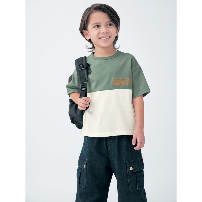 日本千趣會 - GITA 天竺棉短袖上衣-BAFF-紫x灰杏