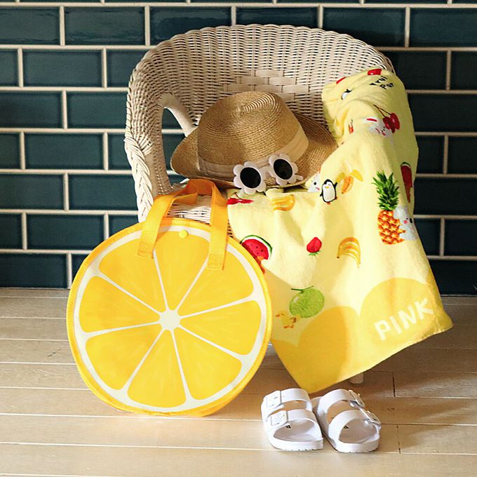 日本 ZOOLAND - 夏日可愛圓形玩水/游泳包-貝殼-水藍 (32x32cm)