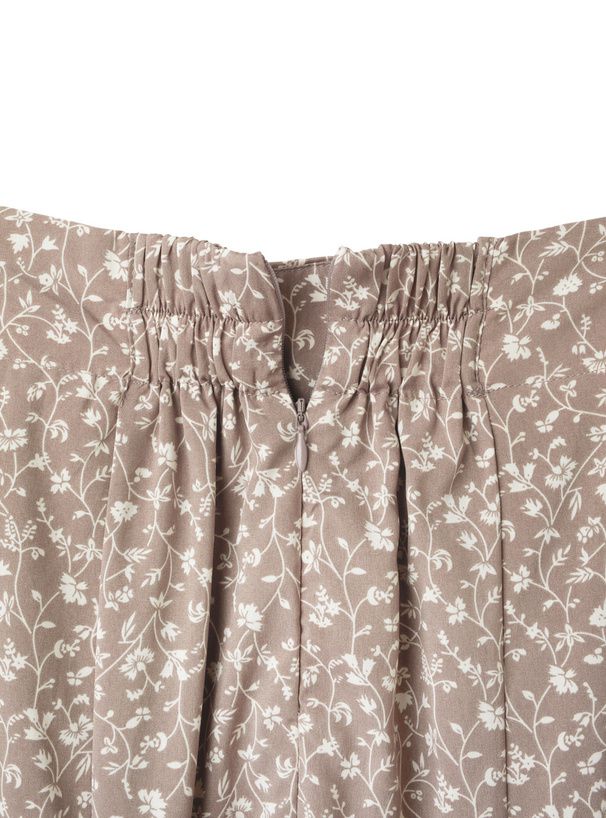 日本 GRL - 氣質小碎花雪紡魚尾裙-米杏