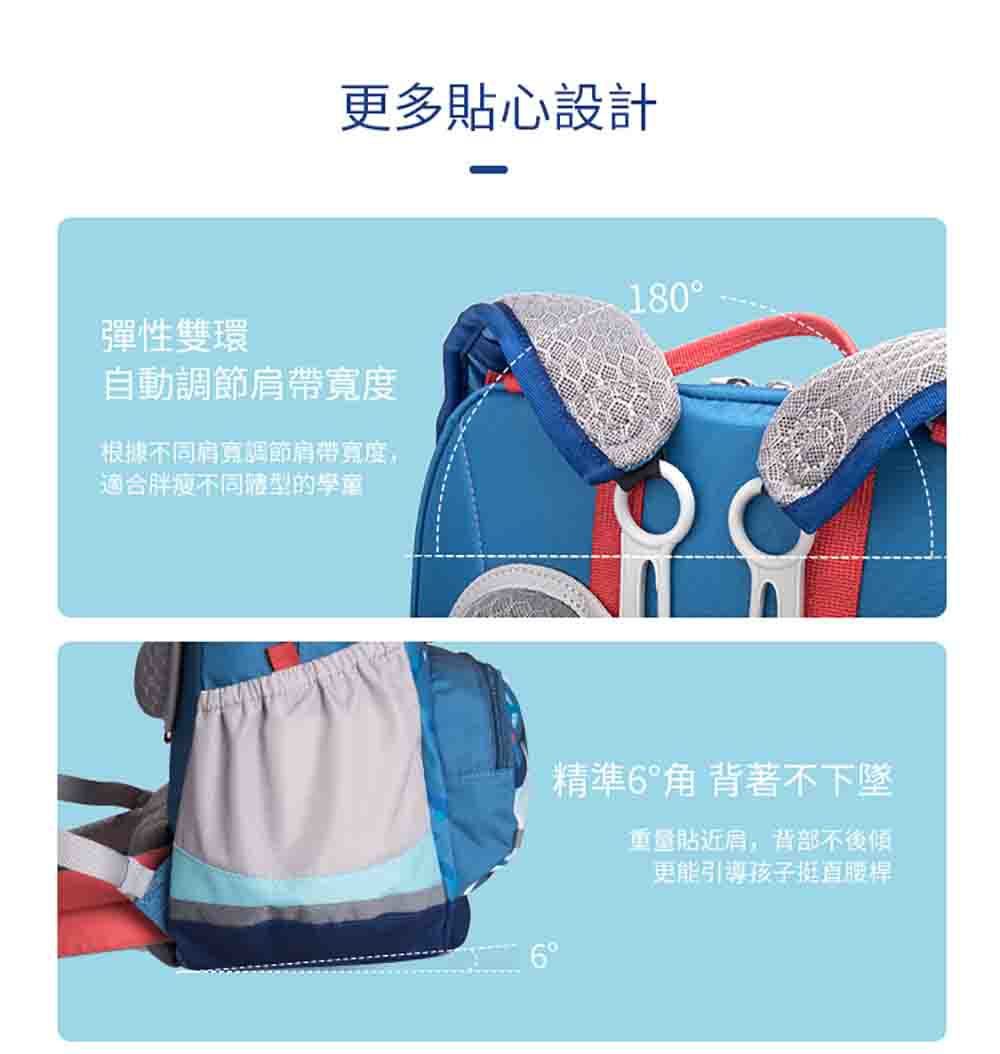 MoonRock - 護脊書包-SP200P 太空漫遊-藍色成長型護脊書包 建議身高120-160cm-21L