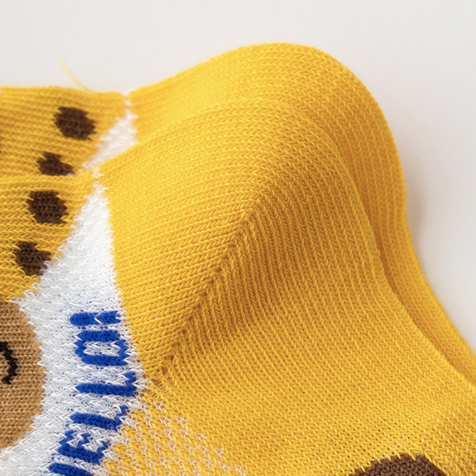 love, charlotte - Hello長頸鹿網眼短筒棉襪-5 雙一組