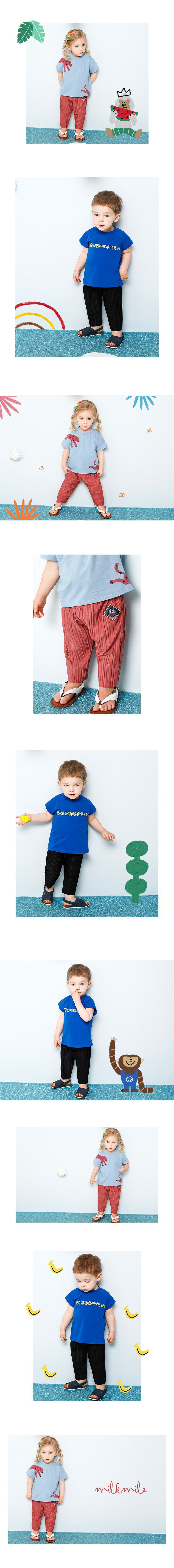 韓國 milk mile - 皺摺感涼感褲-黑