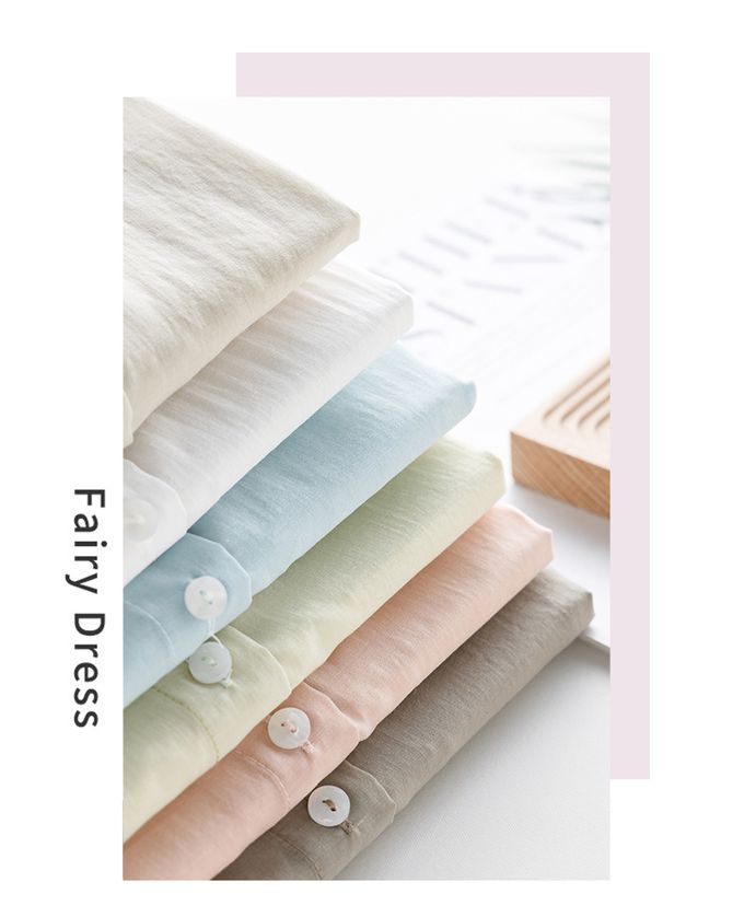 糖果色簡約薄款長袖修身上衣-香檳色