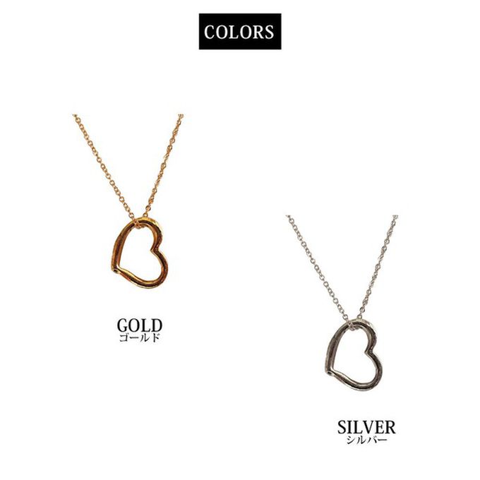日本 Melody Accessory - 日本製 簡約典雅愛心造型項鏈-金