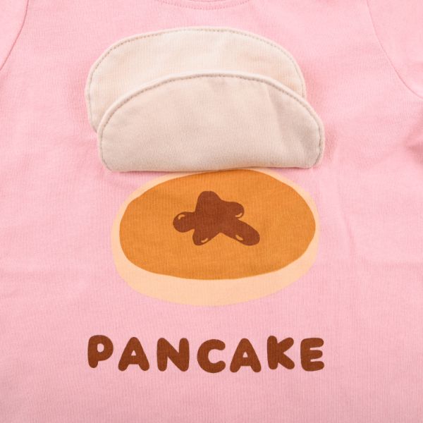 日本 Baby Room - 立體翻翻樂短袖上衣-美味鬆餅-沙杏