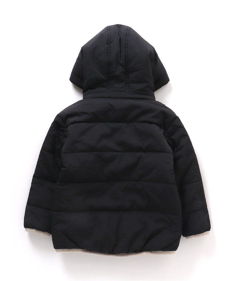 日本 BREEZE - [雙面穿]絨毛鋪棉繽紛保暖外套-黑系&迷彩