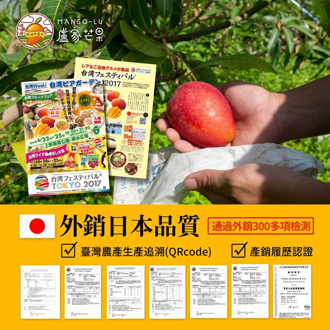 枋山盧家芒果 - 愛文芒果禮盒-本品牌-御用級2.5公斤(7粒裝)