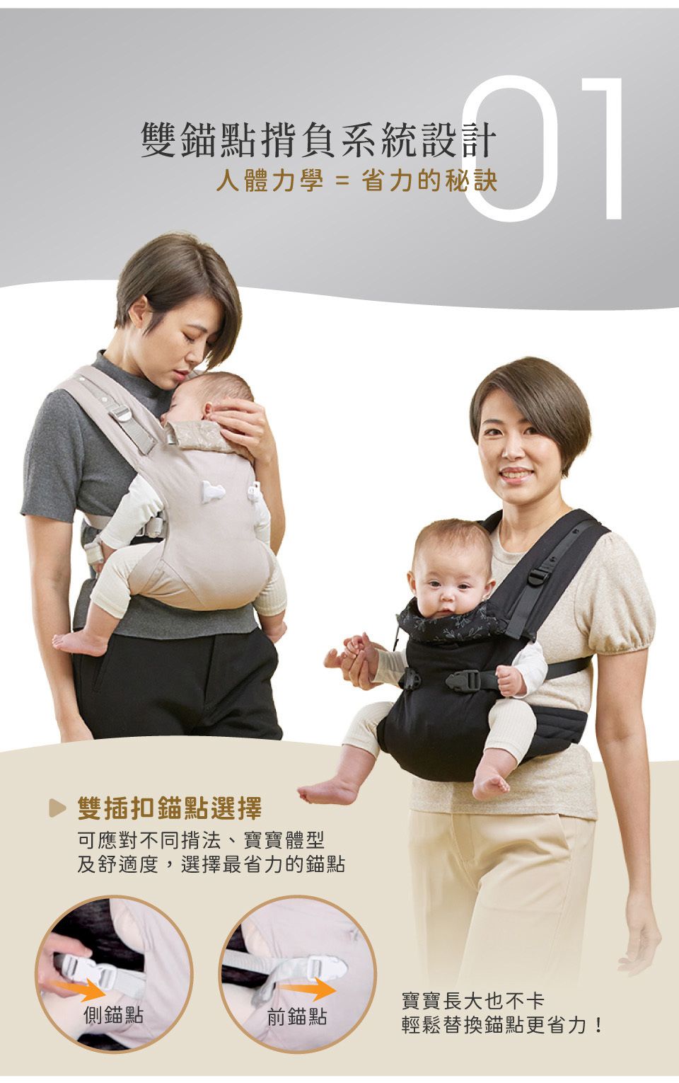 inParents - PopNgo 輕旅揹帶-雅緻黑