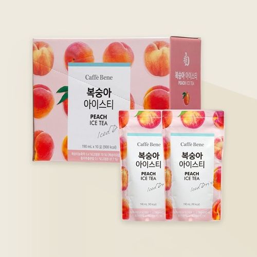 韓國Caffebene咖啡伴 - 水蜜桃冰茶(190mlx10包/盒)