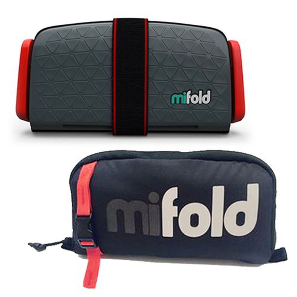 美國 mifold - 隨身安全座椅-新款-深灰色/Grey-超值優惠好康組 (隨身安全座椅x1+專用收納袋x1)