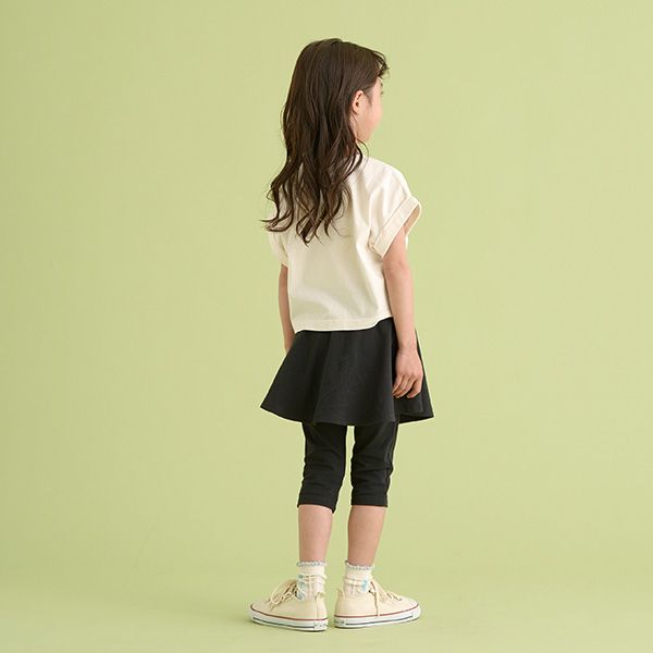 日本 Lycee mine - 波浪甜美彈性內搭褲裙(6分丈)-薄荷綠