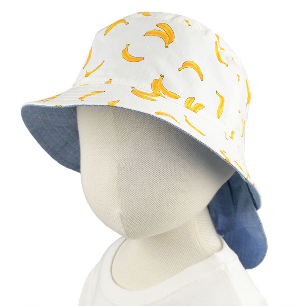 akachan honpo - 雙面遮陽帽-水果-米白色