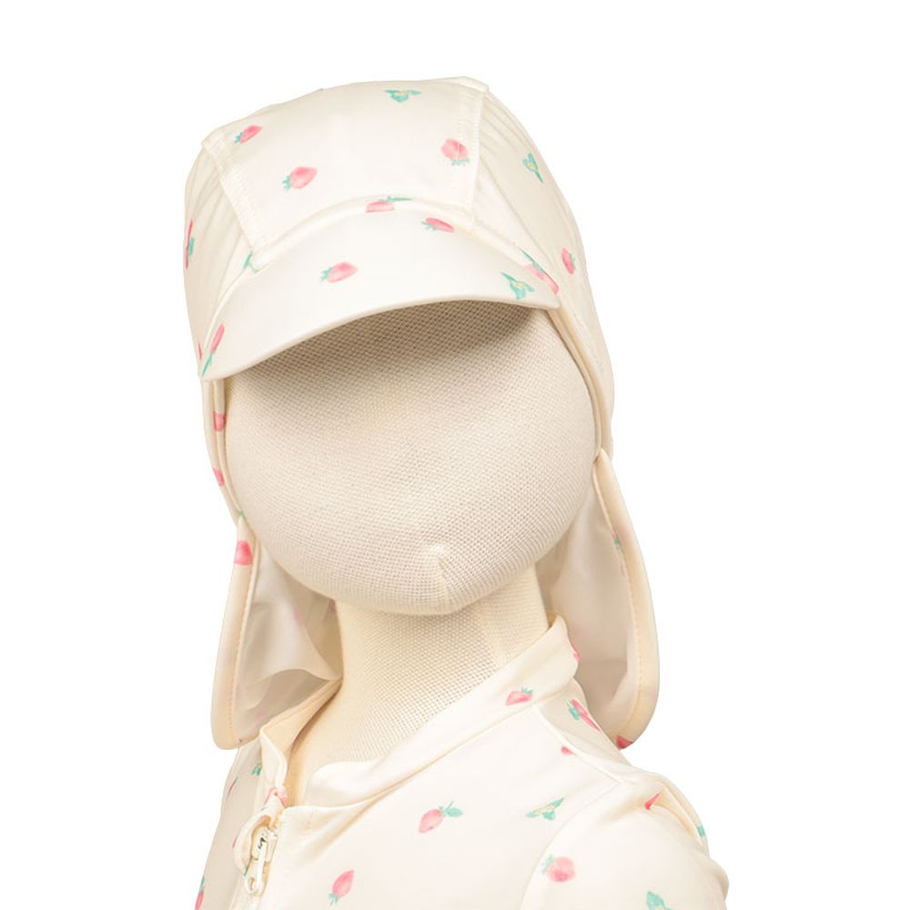 泳帽-草莓-米白色 (42～52cm)