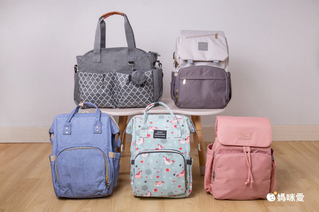 繽紛大容量媽媽包/後背包-獨角獸-淺綠色 (39x25x17cm)