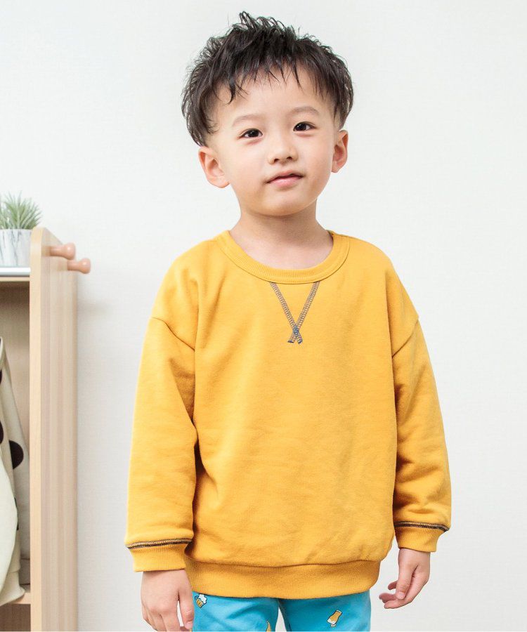 日本 BREEZE - 正反OK！圓領百搭長袖大學T-綠松石