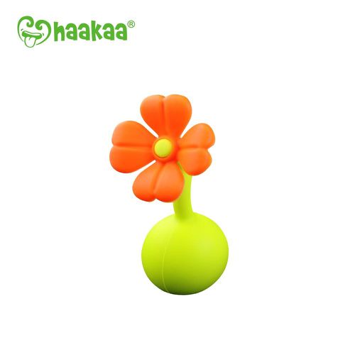 紐西蘭 HaaKaa - 第三代專利多功能哺乳系列-小花瓶塞配件-橘色-可通用第二代真空吸力集乳器