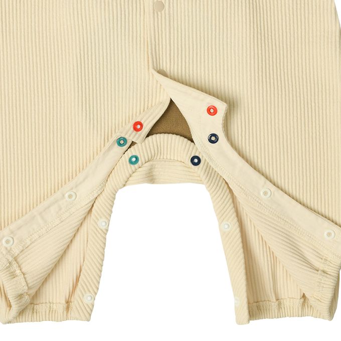 akachan honpo - 長袖兔裝-動物造型屁屁-淺卡其色