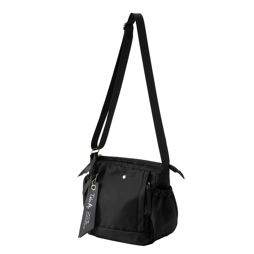 Take me 防潑水3夾層側背包-黑色 (尺寸：25.5×17.5×11.5cm肩帶長度：67-127cm(可自由調節)重量：約340g)