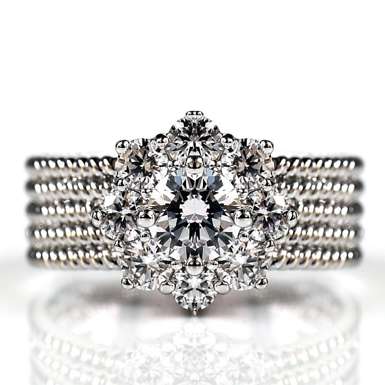 美國ILG鑽飾 - Love愛的焦點0.75克拉戒指 – 頂級美國ILG Diamond，媲美真鑽亮度的鑽飾【RI020】-加贈高級珠寶級絨布盒1個-外國抗敏材質電鍍頂級白K金色