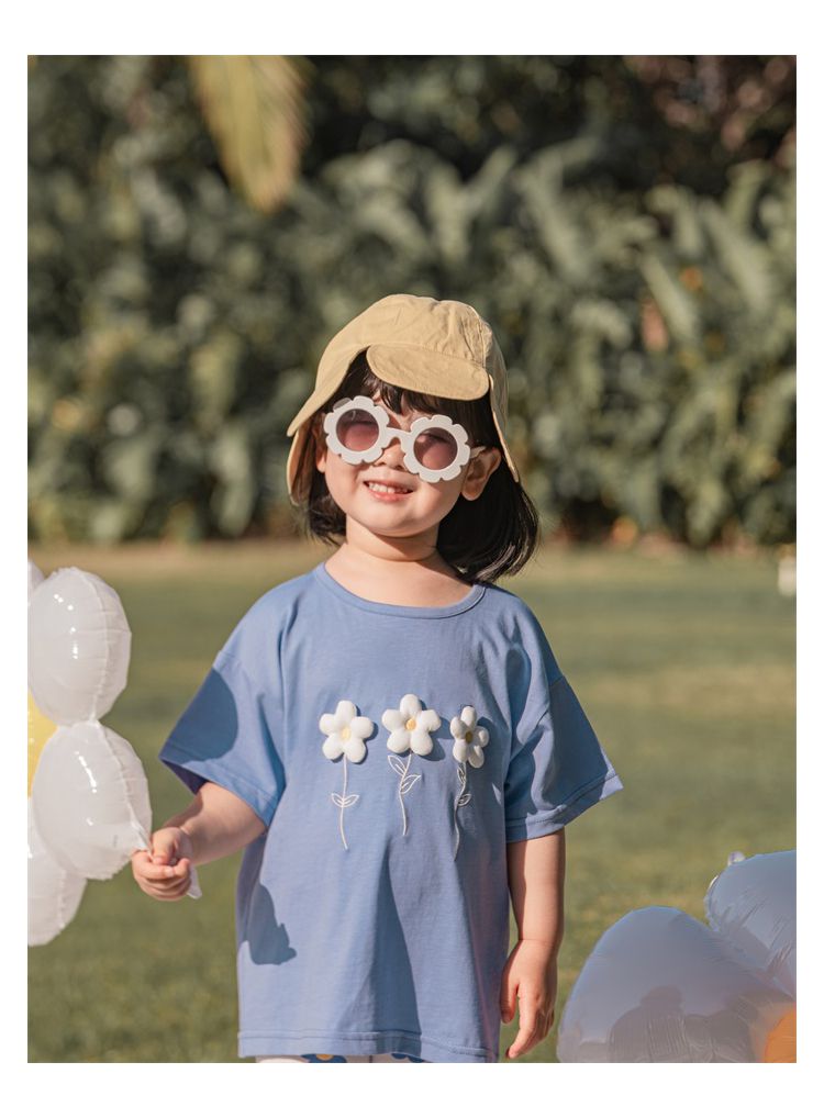 純棉立體圓領休閒短袖上衣-愛心-粉色