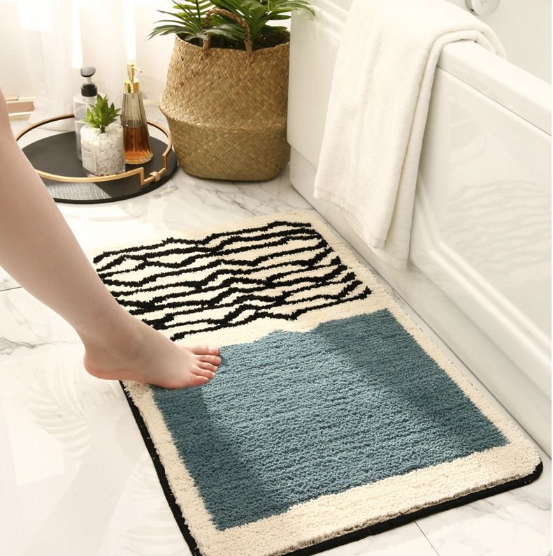 快速吸水植絨浴室腳踏墊-愛樂綠