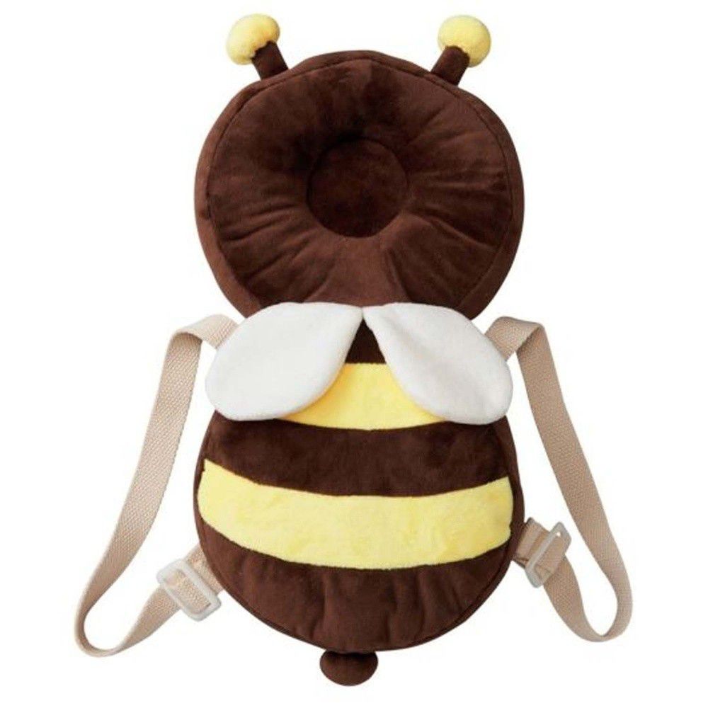 akachan honpo - 嬰兒防護枕背包-小蜜蜂-咖啡色