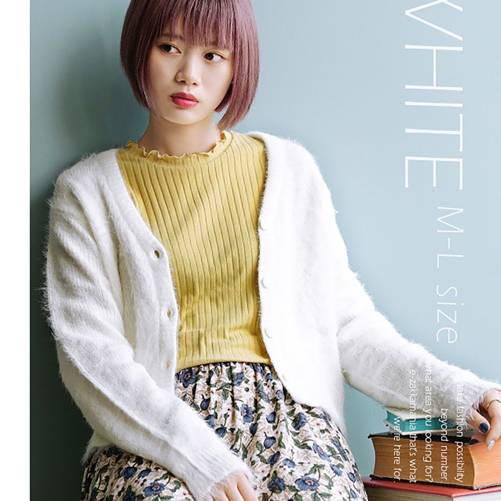 日本 zootie - 天使羽毛短版外套-純白