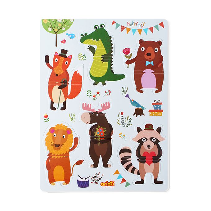 韓國 Ariati - 磁性配對拼圖-動物