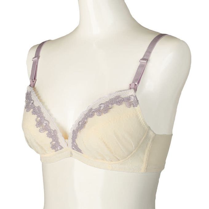 akachan honpo - 美型 無鋼圈胸罩 具哺乳功能-象牙白色