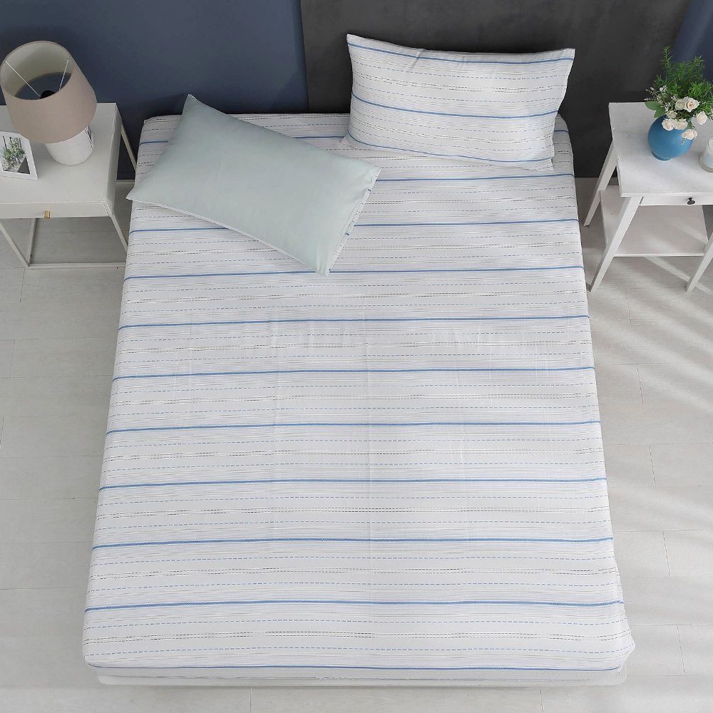 雙人床包枕套組 100%精梳棉 純棉-艾普斯