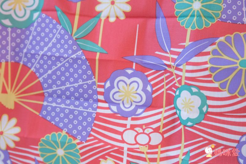 日本 MARNA - Shupatto 秒收摺疊購物袋-和風特別款-折扇 (M(30x35cm))-耐重5kg / 14.5L