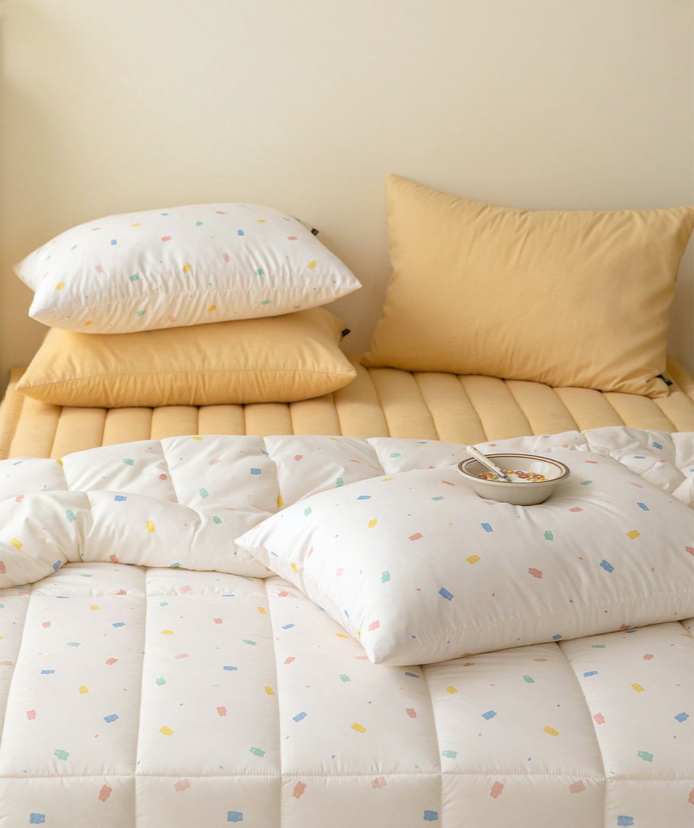 韓國 Maatila - 可水洗超細纖維桃皮感四季被-軟糖熊熊