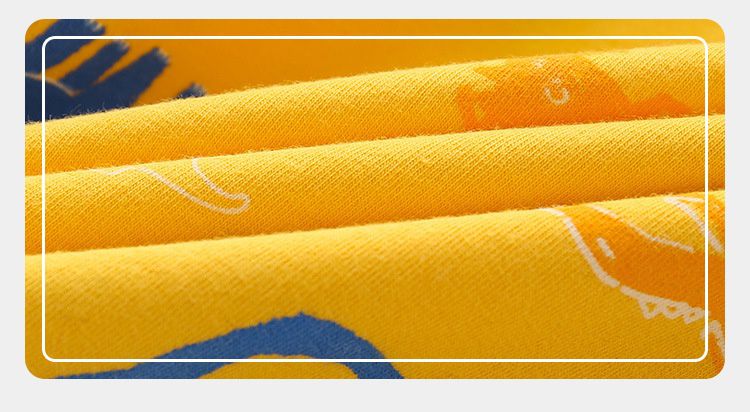 WELLKIDS - 卡通印花長袖POLO上衣-恐龍散步-深藍色