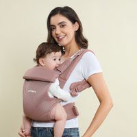 沐伊孕哺 MOOIMOM - 3D透氣包覆式嬰幼兒揹巾-香檳粉