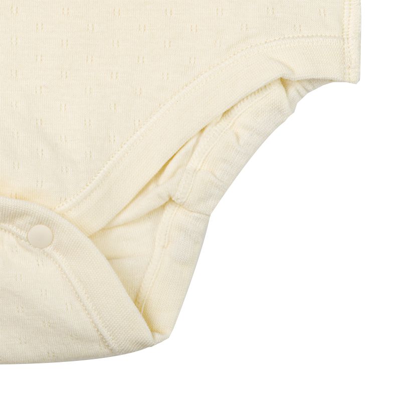 akachan honpo - 長袖套頭式包屁衣-鬆軟棉-原色