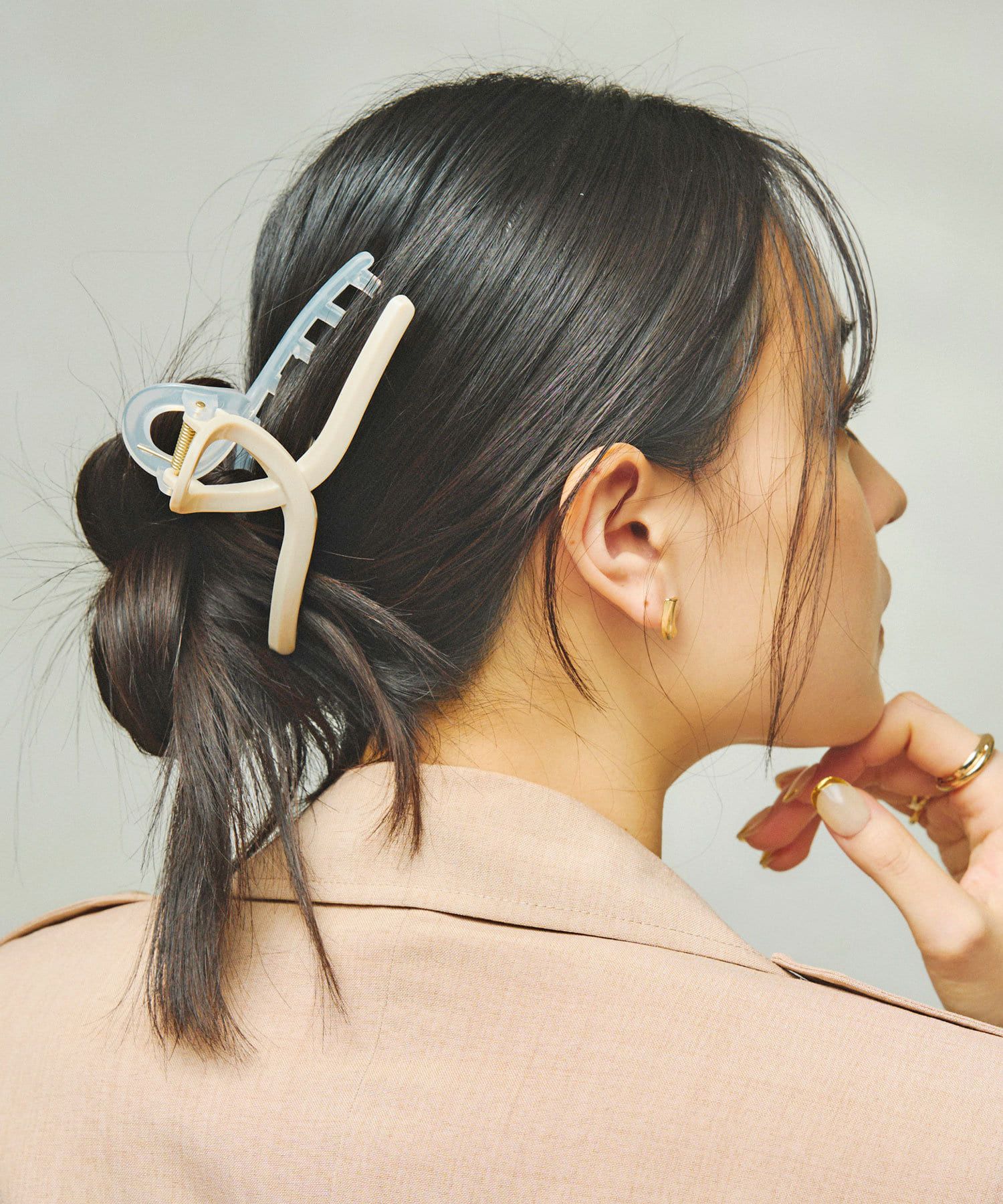 日本 Lattice - 早春透明感壓克力抓夾-草綠