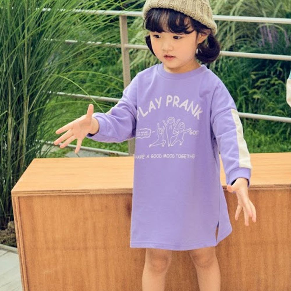 韓國 Hanab - PLAY休閒洋裝-紫