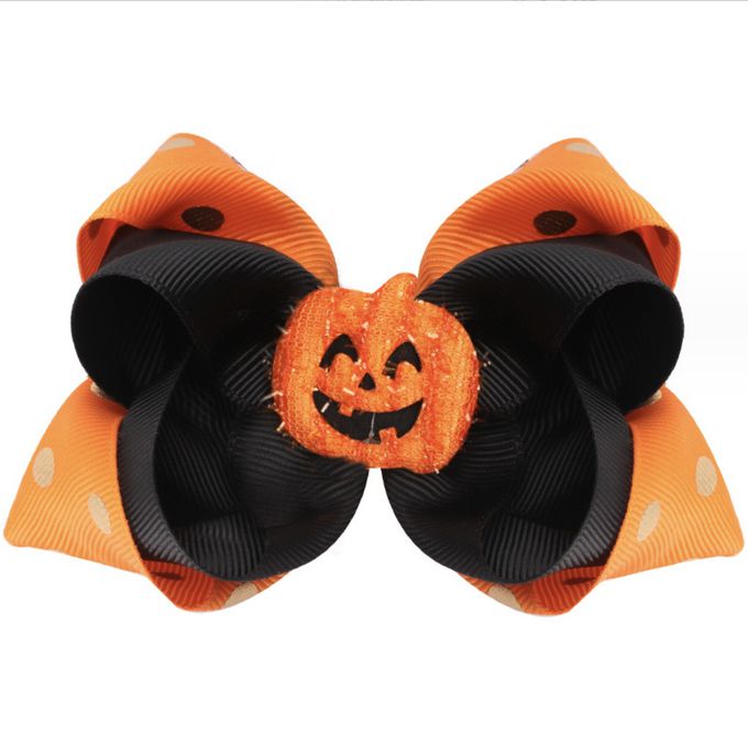Love, Charlotte - 萬聖節可愛南瓜白鬼蝴蝶結髮夾髮圈組