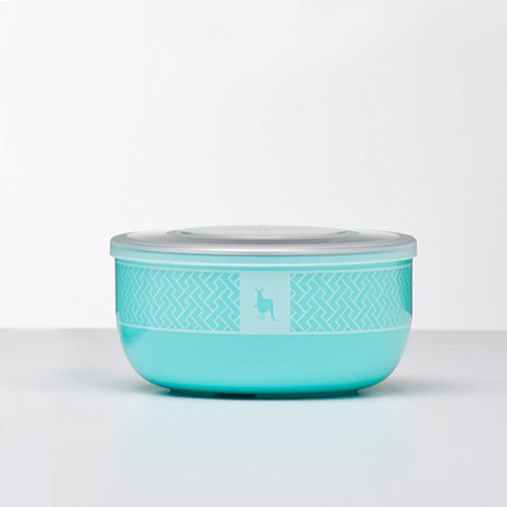 美國 Kangovou - 不鏽鋼安全兒童餐具-點心碗-薄荷綠 (10*10*5(長*寬*高))