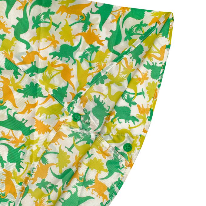 akachan honpo - 短斗篷式 雨衣-恐龍-黃色 (80~95cm)