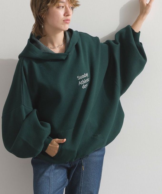 日本 Lupilien - Sunday休閒寬大版型針織帽T-灰